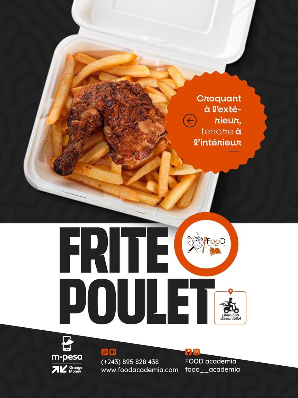 Affiche Food Academia — Frite Poulet